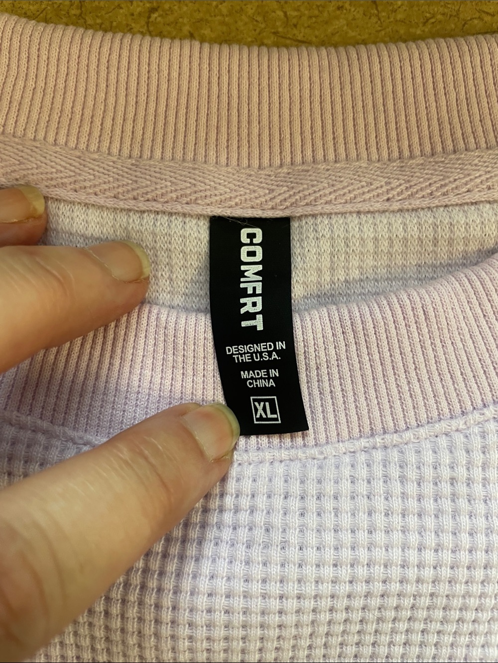 Comfrt waffle knit lounge set in limited edition Opal color. - Picture 5 of 15